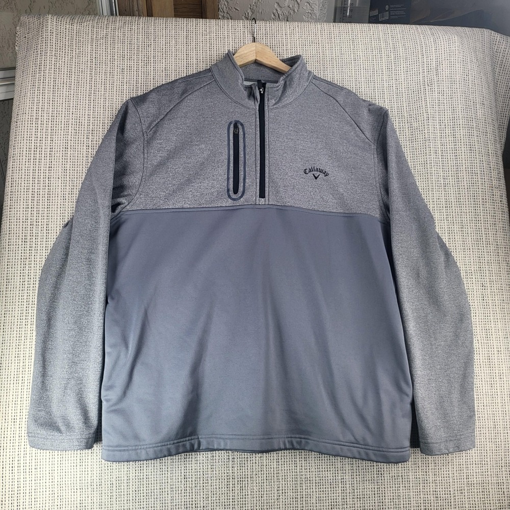 Callaway Pullover Mens XL Quarter Zip Golf Performance Jacket Athletic Pocket
